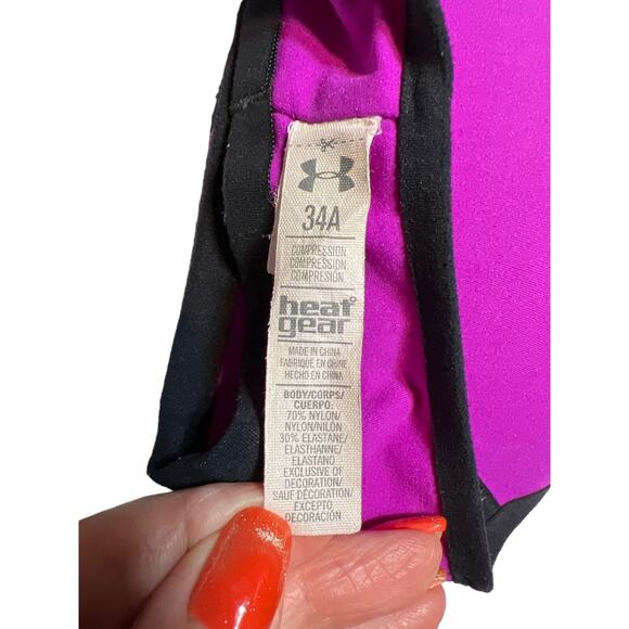 Under Armour Sport Bra Fitness Dynamo Support SZ 34A - Picture 3 of 5